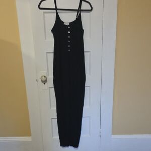 Colsie Black Button-Front Maxi Dress